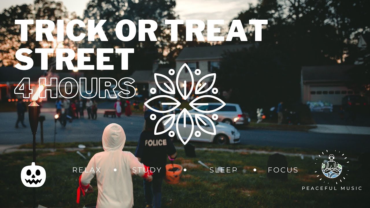 4 HOURS Trick or Treat Street | Halloween Ambience