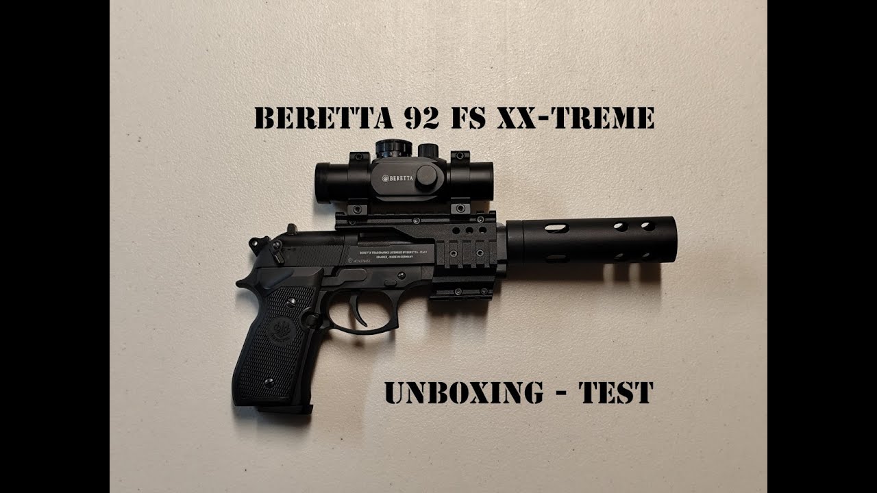 Beretta 92 FS XX-TREME 4.5mm CO2 : Unboxing + Test Chrony 3.04J & Précision 10m !