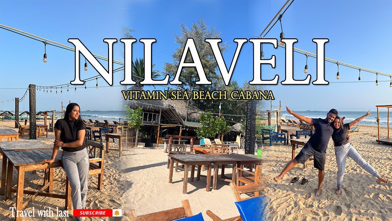 නිලාවෙලි beach එක අයිනෙම budget කබානා එකක දවසක්😱😍🌊Nilaveli Vitamin C Beach🏖️ @travel_with_lasi_lk