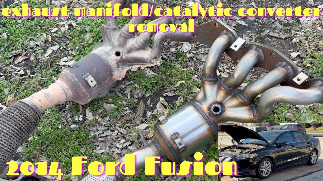 Replacing Catalytic converter on a 2014 Ford Fusion | Exhaust manifold removal 2014 Ford Fusion