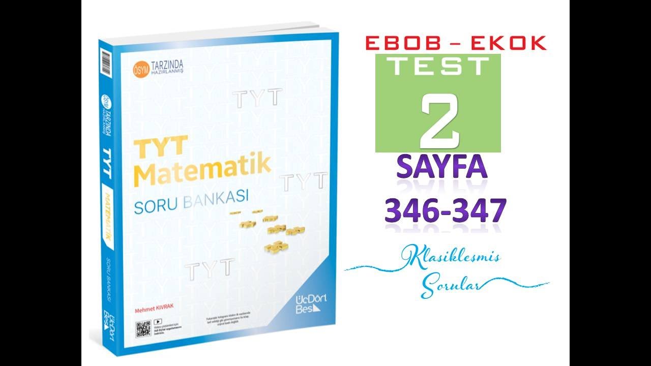 EBOB-EKOK TEST 2  (345 TYT MATEMATİK 2025)