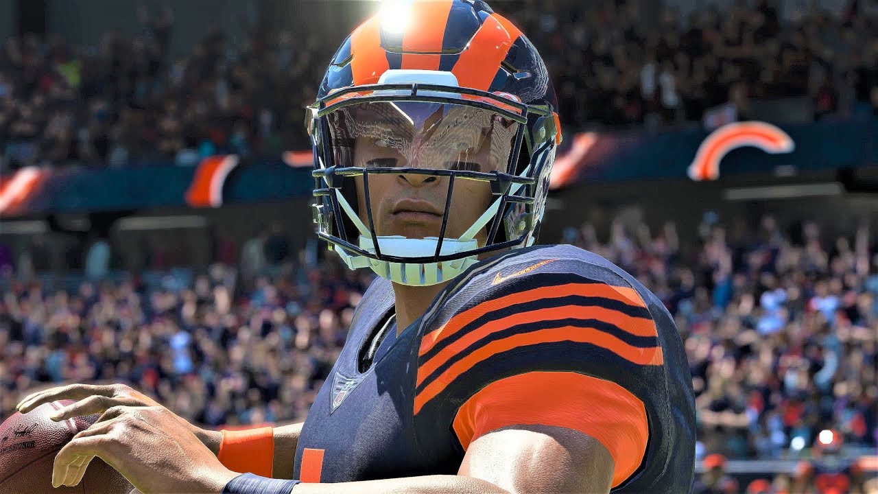 Madden 22 Updated Roster Justin Fields Bears Exhibition All Madden PS5 Next Gen Game Play