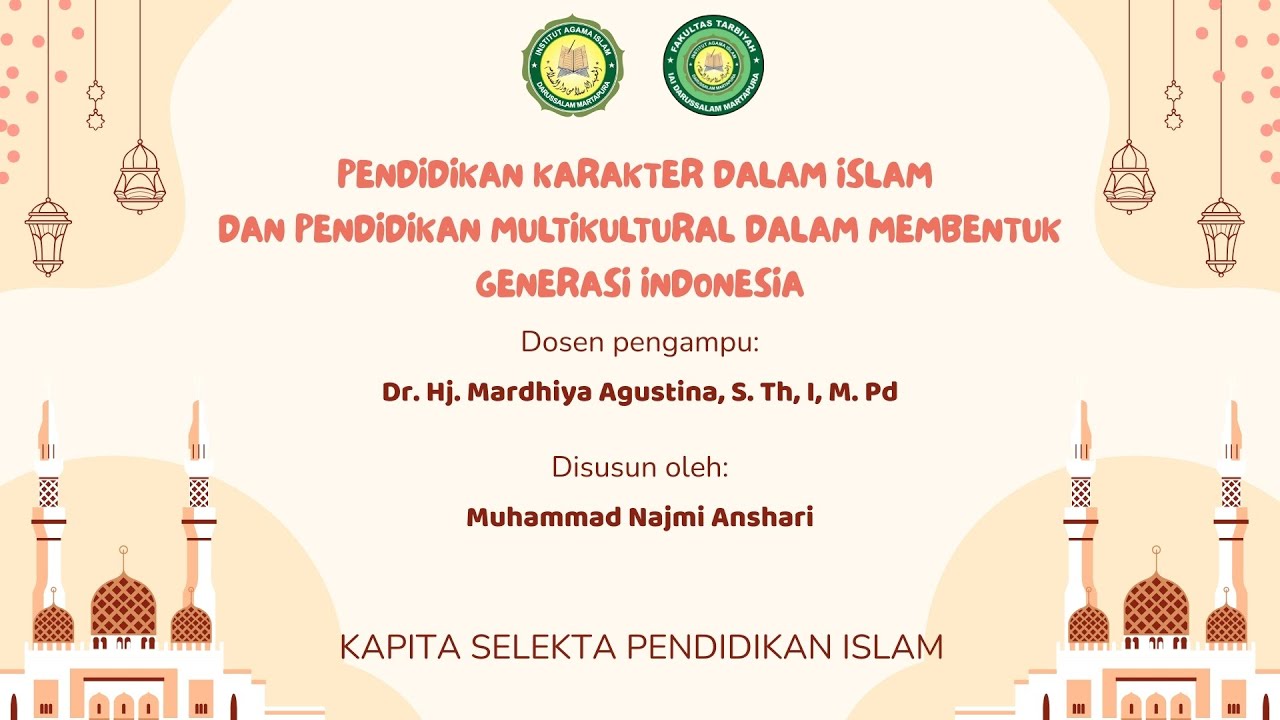 Pentingnya pendidikan karakter dan pendidikan Islam multikultural, Video UAS