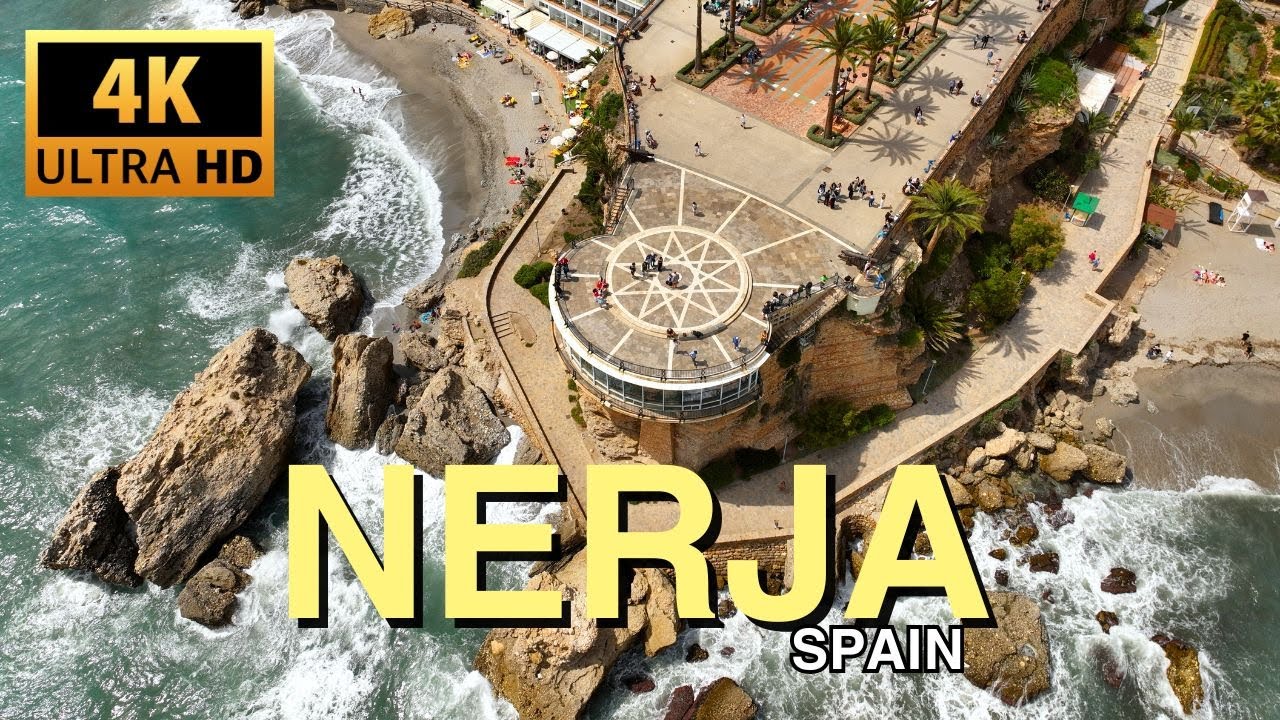 🌴 Nerja, Málaga (Spain) - Drone Footage [4K UHD] - Relaxing Music