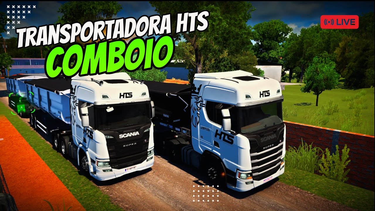COMBOIO COM A TRANSPORTADORA HTS  | ETS2 LIVE SIMULANDO AO MAXIMO