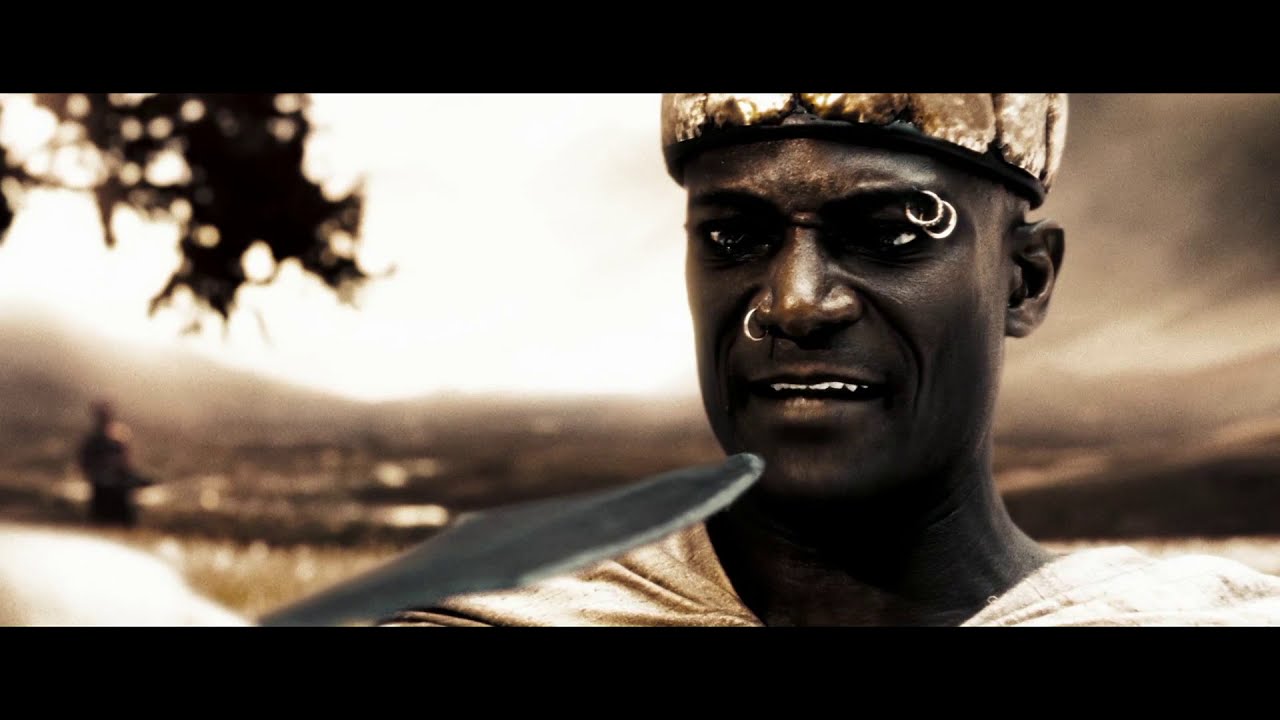 300 (2006) - THIS IS SPARTA scene with Persian herald thrown into a deep well by King Leonidas
