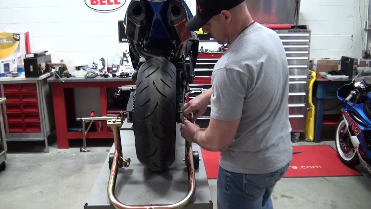 Woodcraft Swingarm Spool Sliders Install on The 2013 STG Project Bike