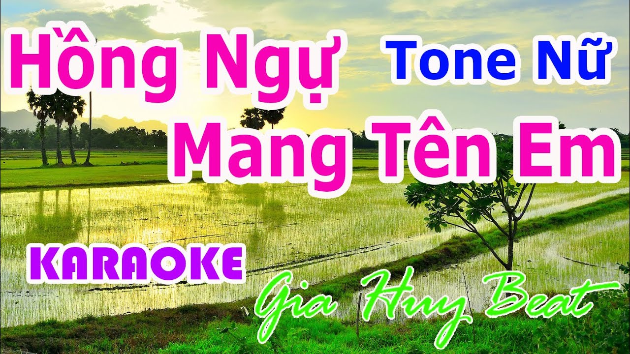 Karaoke - Hồng Ngự Mang Tên Em - Tone Nữ - Nhạc Sống - gia huy beat