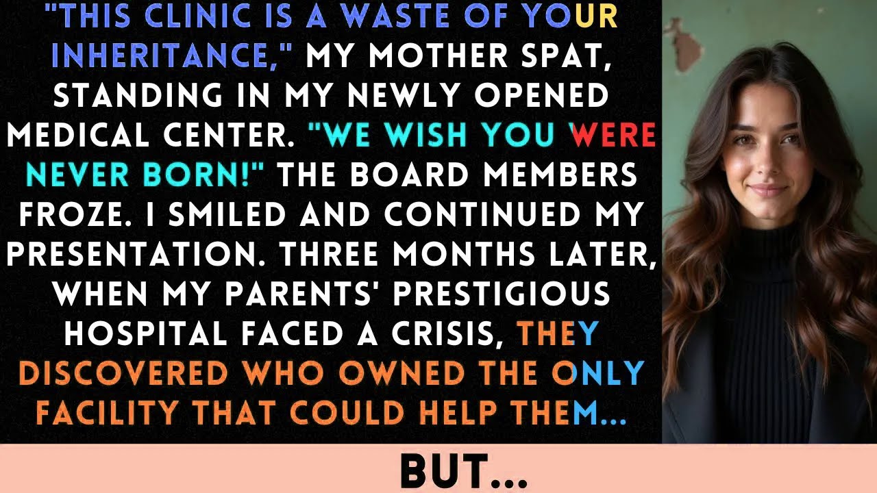 At My Hospital's Grand Opening, My Mother Declared: 'We Wish You Were Never Born' — When They...