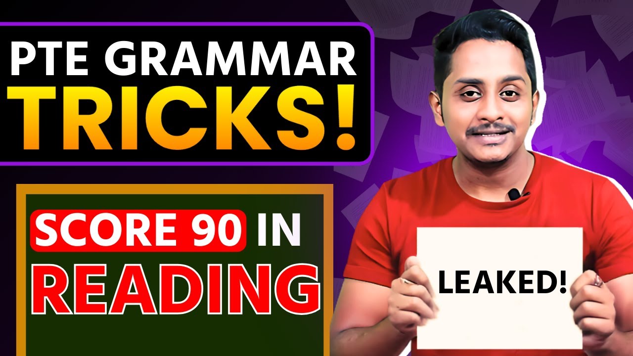 Leaked PTE Grammar Tricks to Score 90 in Reading!