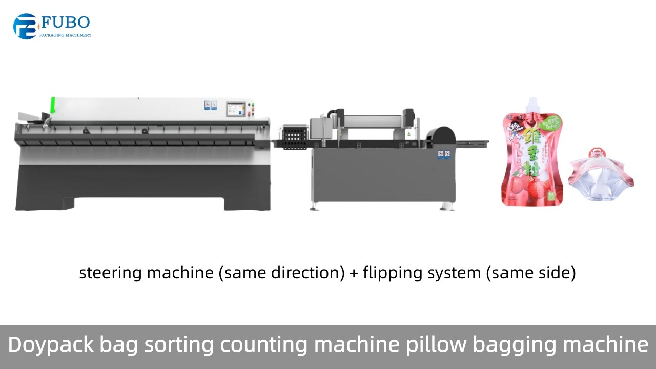Doypack bag sorting counting machine pillow bagging machine