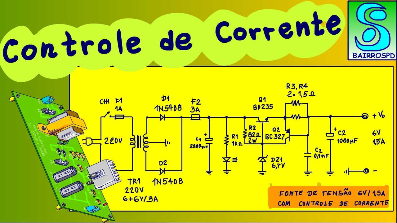 FONTE LINEAR MAIS SIMPLES DO MUNDO MELHORADA com controle de corrente