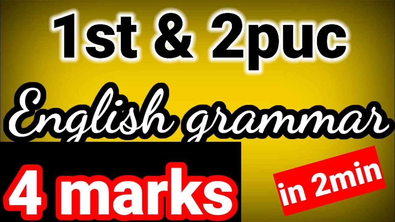 1 PUC English Grammar 2024 / 1-й PUC и 2PUC диалоги, написание английской грамматики