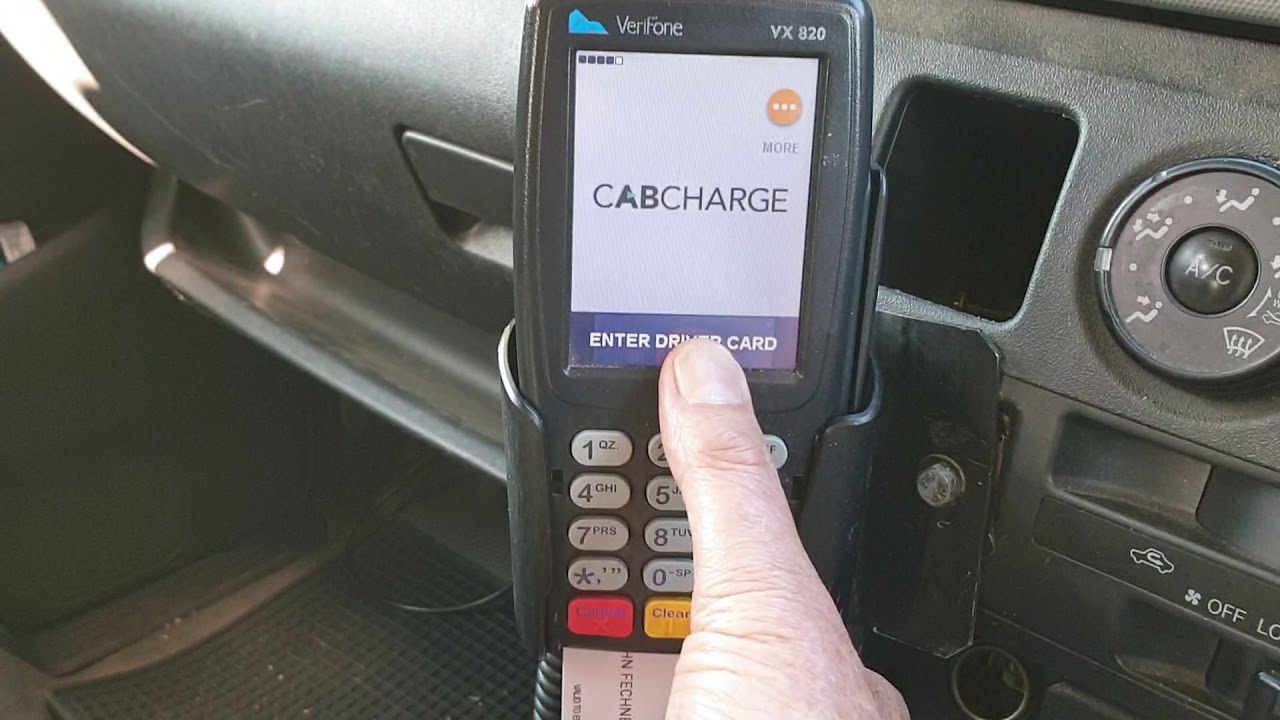 How to log on to your Cabcharge machine