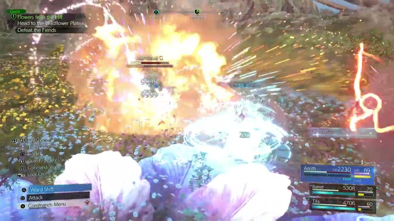Aerith explodes Mandrakes FFVII Rebirth