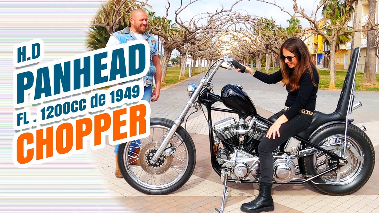PANHEAD FL 1200cc⚡de 1949 en 👉Chopper! Increíble transformación!