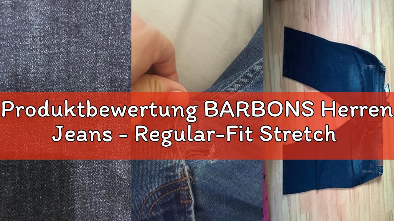 Produktbewertung BARBONS Herren Jeans - Regular-Fit Stretch - Hochwertige Straight Jeans Herren Hose
