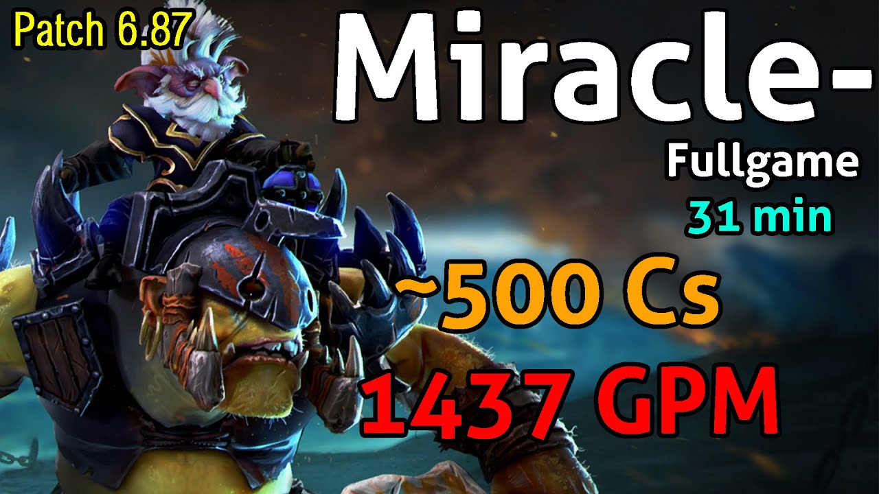 Miracle- Dota 2 - Patch 6.87 : Alchemist - [Middle] 31 min ~500Cs 1437 GPM - Fullgame