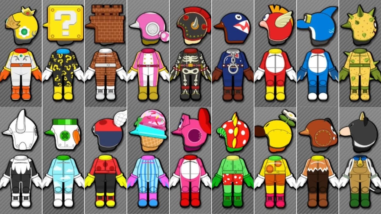 Mario Kart 8 Deluxe - Wave 6 // All 18 New Mii Racing Suits Characters