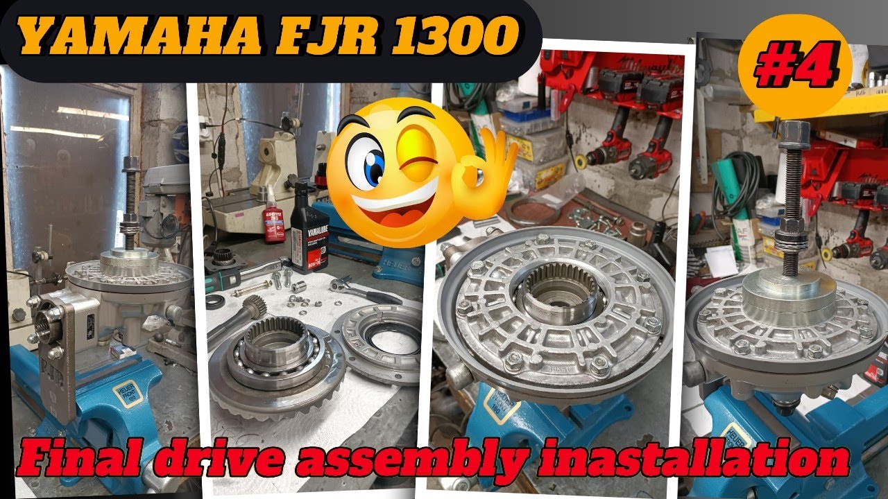 YAMAHA FJR 1300 2019r FINAL DRIVE BEARINGS part 4 Składam przekładnie kątową czyszczę krzyżak z rdzy