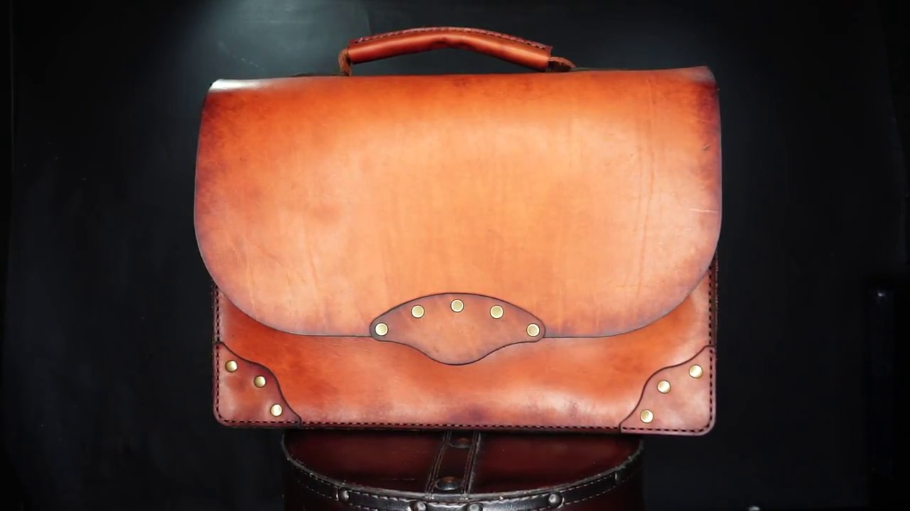 Leather Briefcase 360 view