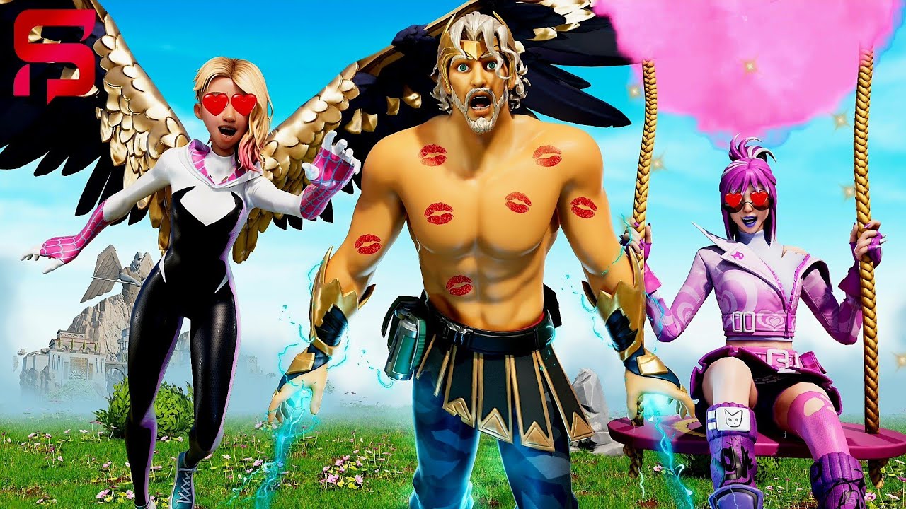 ZEUS PLAYS KISS CHASING with GIRLS IN LOVE.... Fortnite Chapter 5