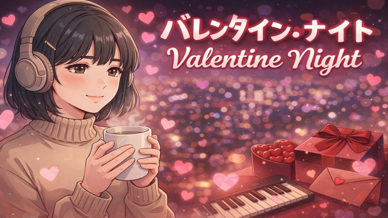 Valentine Night Stories 🌹 Calm Lofi Jazz & Rain for a Quiet February Night | バレンタイン前夜の東京