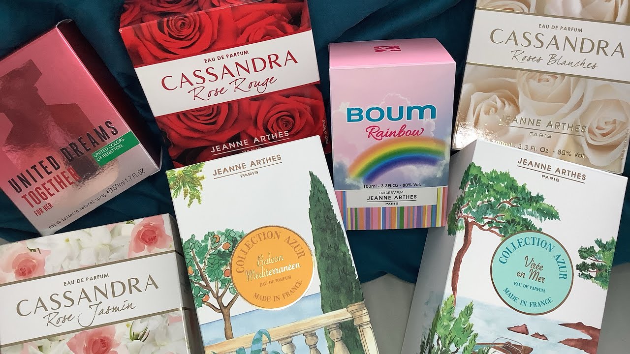 Cheap Perfume Haul part 1! Jeanne Arthes Boum Rainbow Azur Cassandra + Benetton Together for her