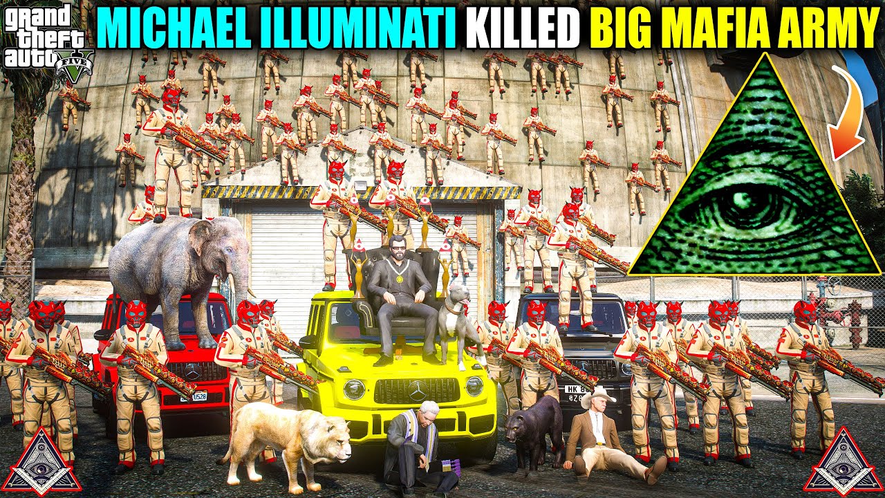 🔺GTA 5 : MICHAEL THE INDIAN MAFIA ILLUMINATI ATTACK ON DUGGAN BOSS SECREAT BASE UNDERWATER MAFIA 🔥