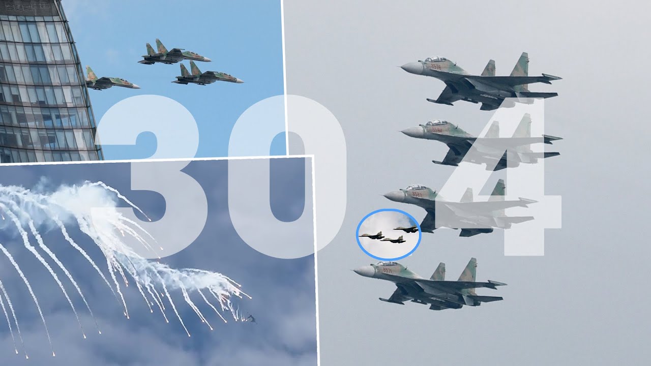 Diễu binh 30/4: Tiêm kích Su-30MK2, Yak-130 vút qua những tòa nhà trung tâm TP.HCM