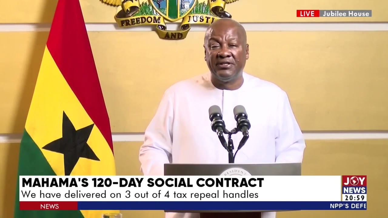 President Mahama provides a comprehensive update on achievements under his 120-day social contract