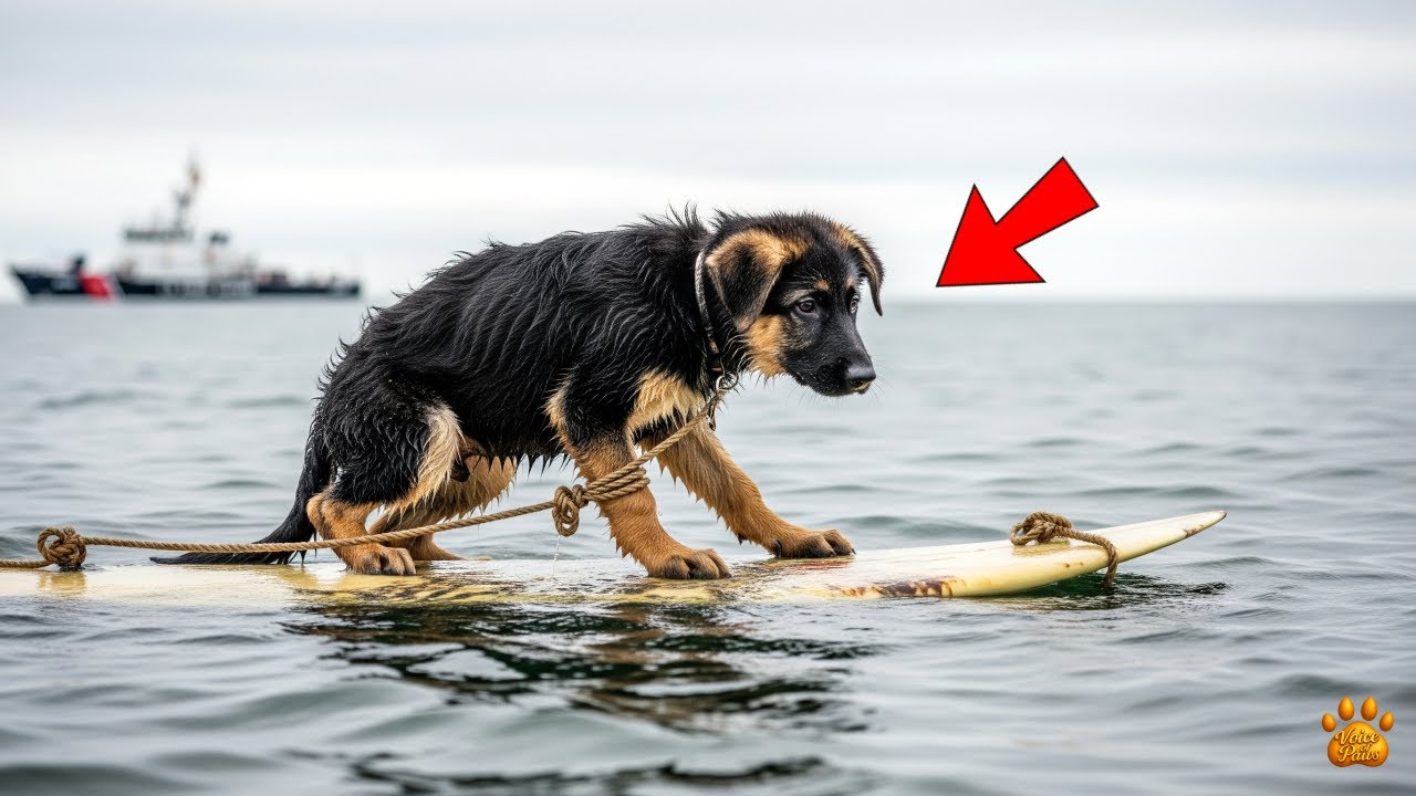 Привязан к доске для серфинга. Брошен тонуть 💔 — История щенка, который отказался умирать