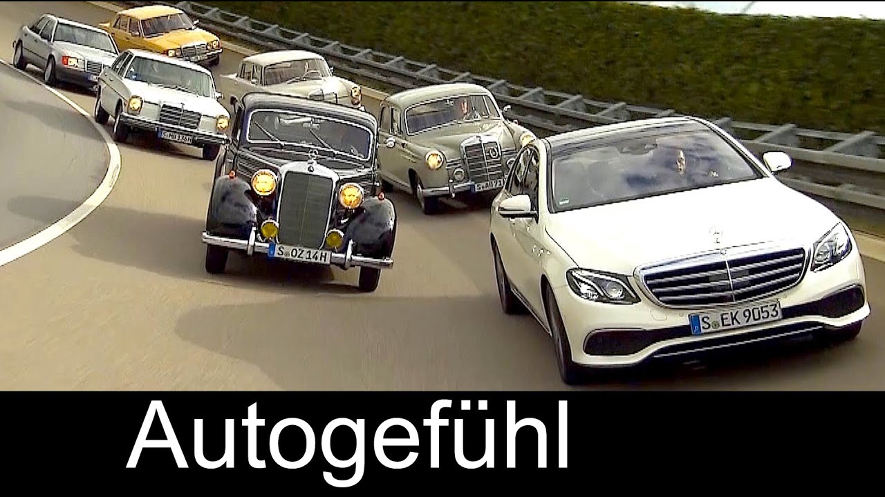 Mercedes E-Class E-Klasse evolution of 7 generations W191 W120 W110 W114 W123 W124 W213
