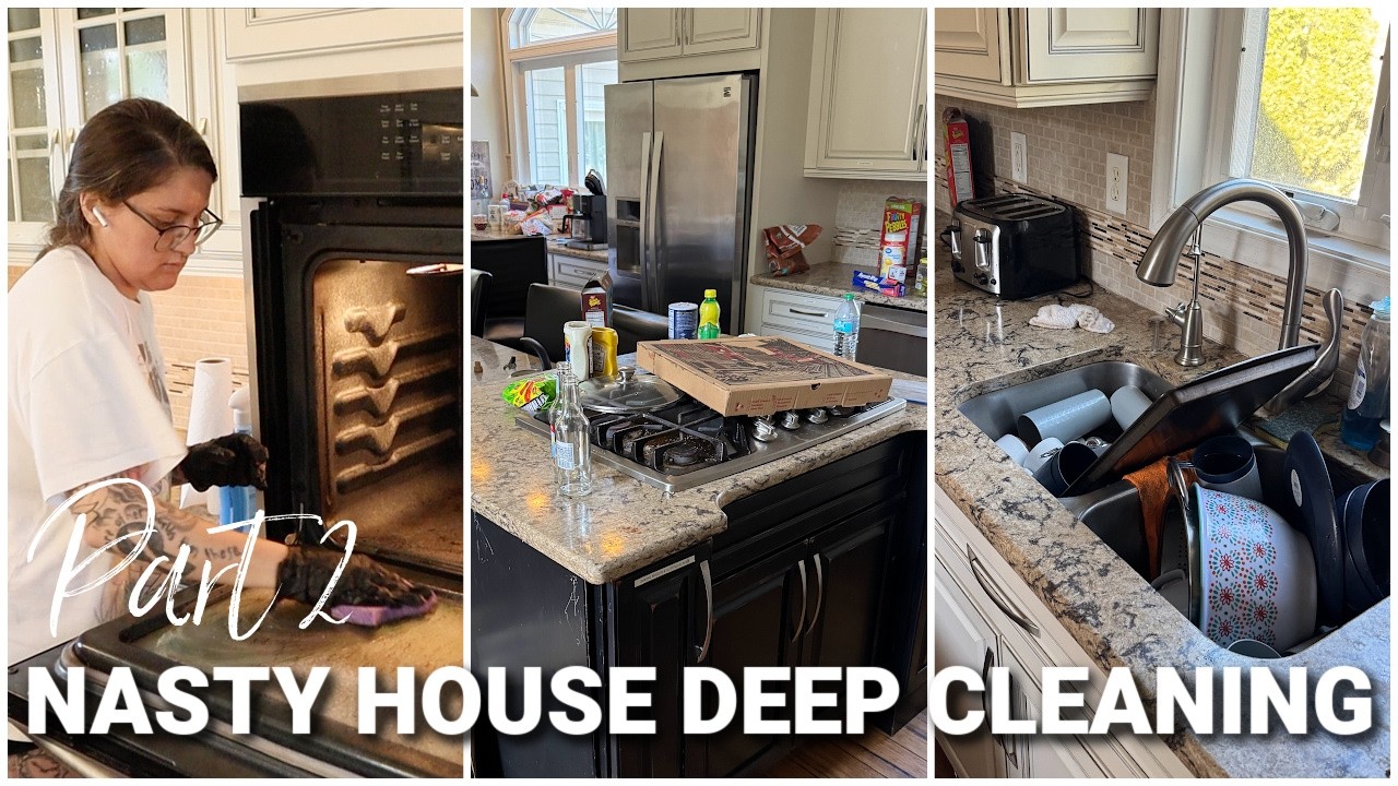 NASTY HOUSE CLEANING Pt 2 | EXTREME DEEP CLEANING MOTIVATION w/ CLEANING MUSIC | CLEAN WITH ME