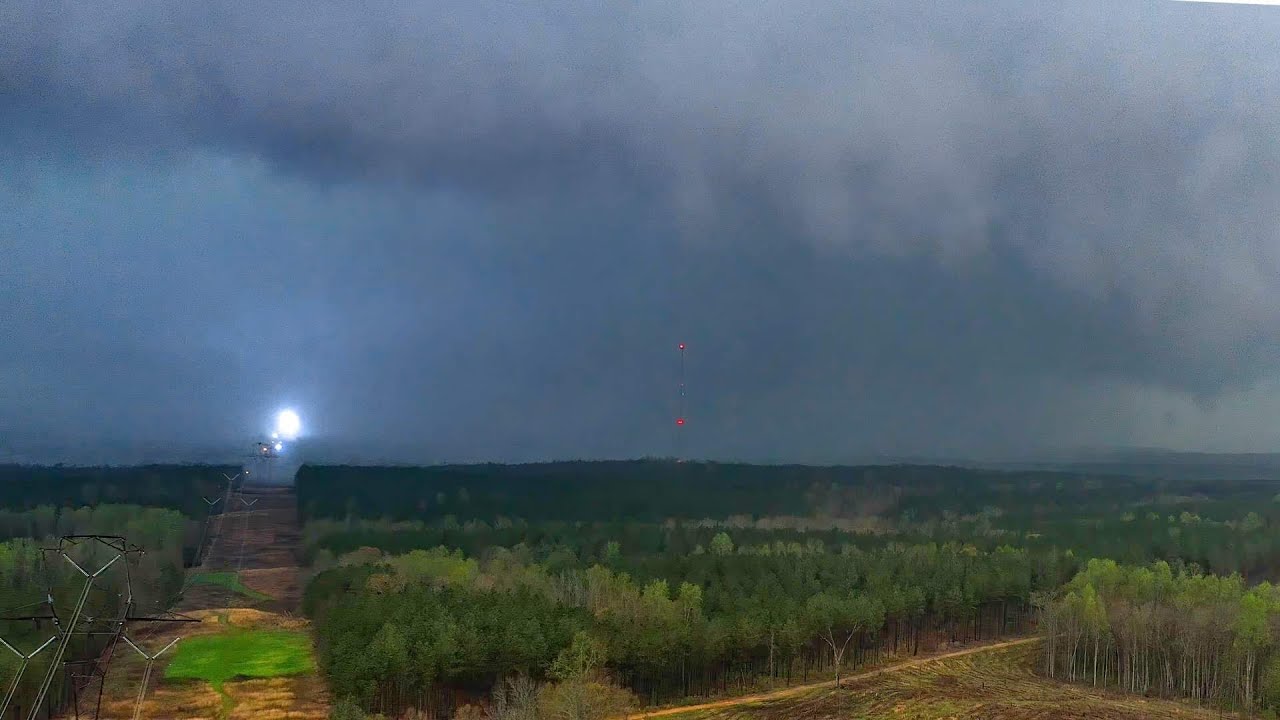 03-25-2021 - Ashby, AL - Drone And Ground Shots Of A Massive Wedge Tornado And Homes Destroyed