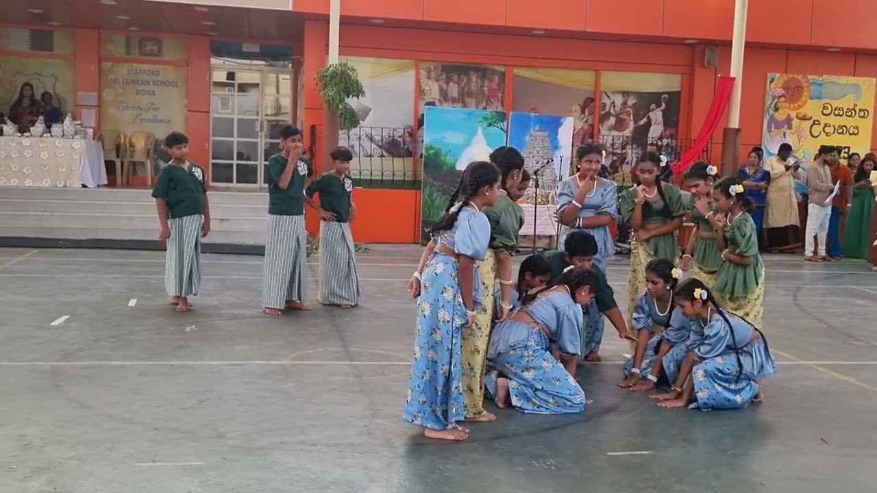 2023 New Year Celebration in Stafford SriLankan School Doha. Dancing performed by Year 6 students.