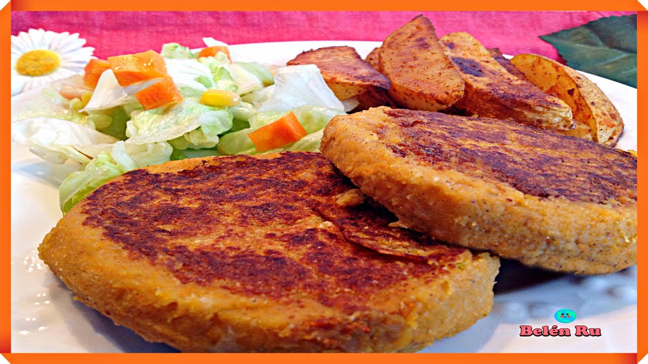 💚 HAMBURGUESAS de GARBANZOS COCIDOS 🍔 RECETA FÁCIL de TORTAS CASERAS, VEGANAS, SALUDABLES, SIN HUEVO