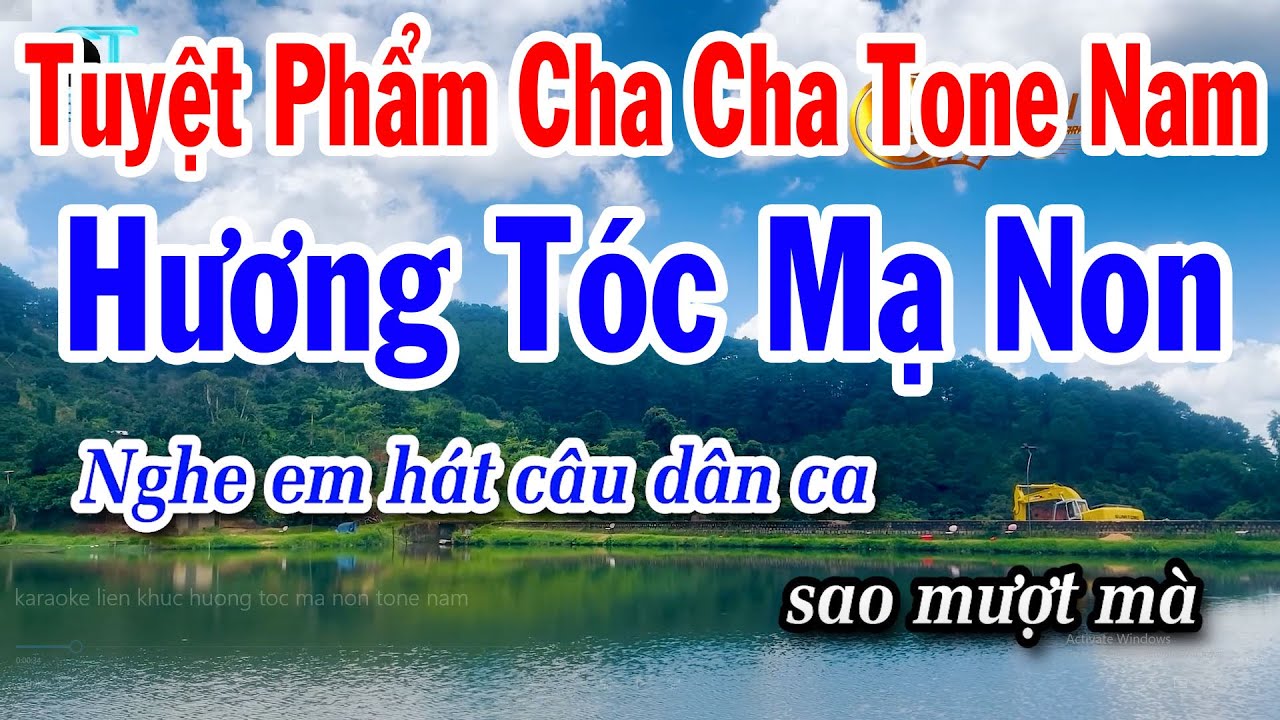 Karaoke Liên Khúc Tuyệt Phẩm Cha Cha Tone Nam | Hương Tóc Mạ Non | Hình Bóng Quê Nhà