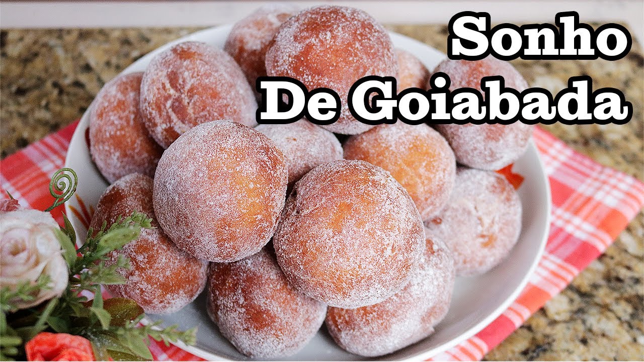 Receita de Sonho de Goiabada - Sonho de Padaria - Massa Fofinha - Simples e Fácil de Fazer