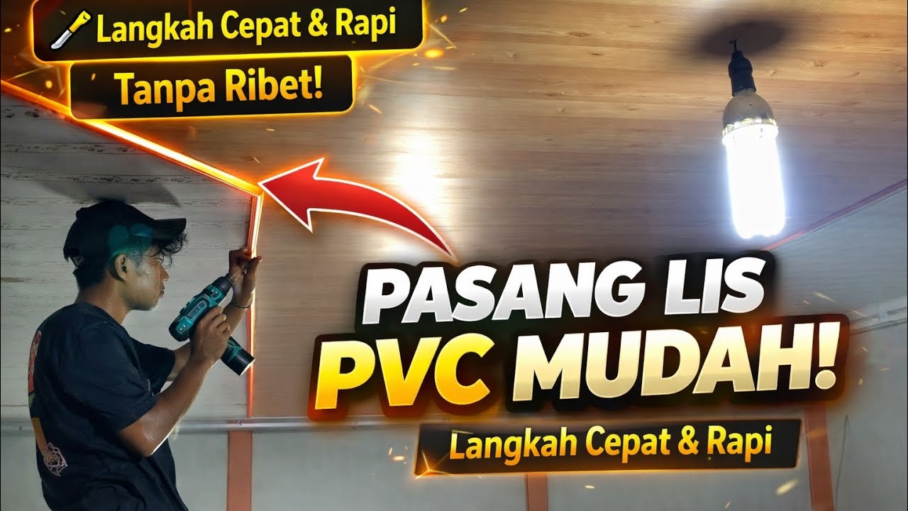 Cara Pasang Lis Siku Figura PVC di Plafon | Hasil Rapi & Cepat Tanpa Ribet!  