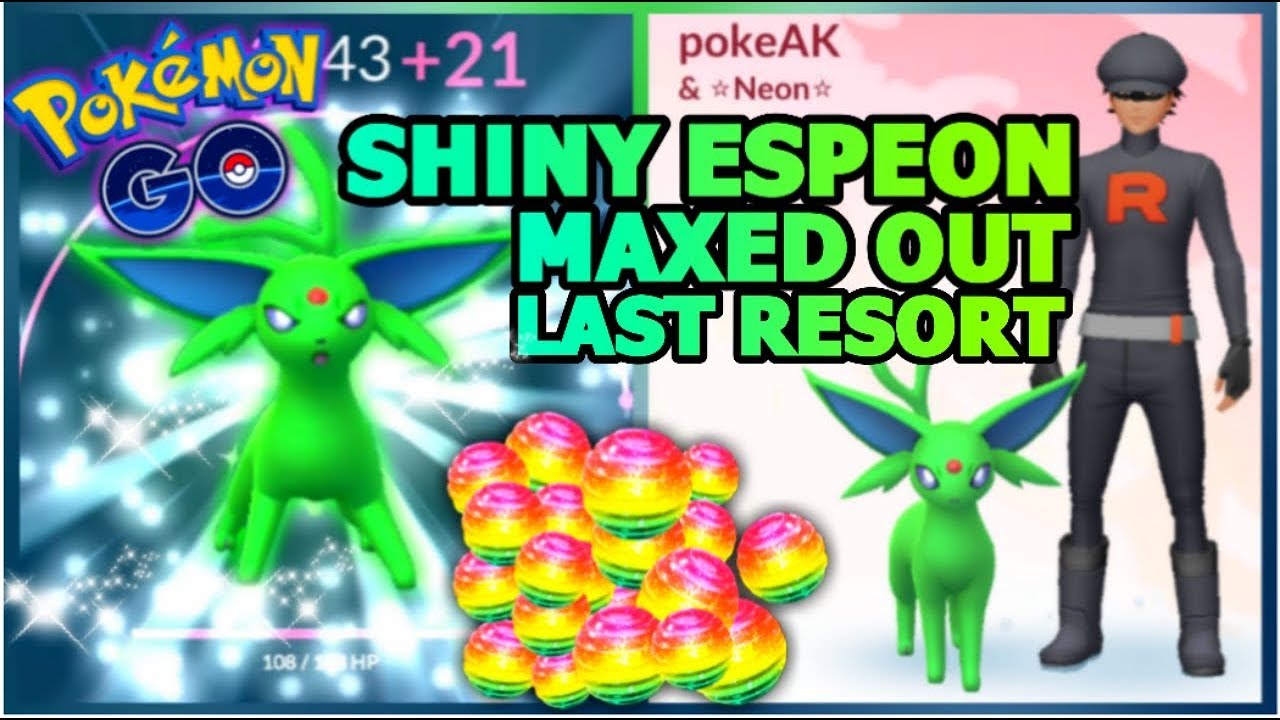 SHINY ESPEON MAXED OUT IN POKEMON GO | LAST RESORT & FUTURE SIGHT COMPARISON WHAT IS BETTER?