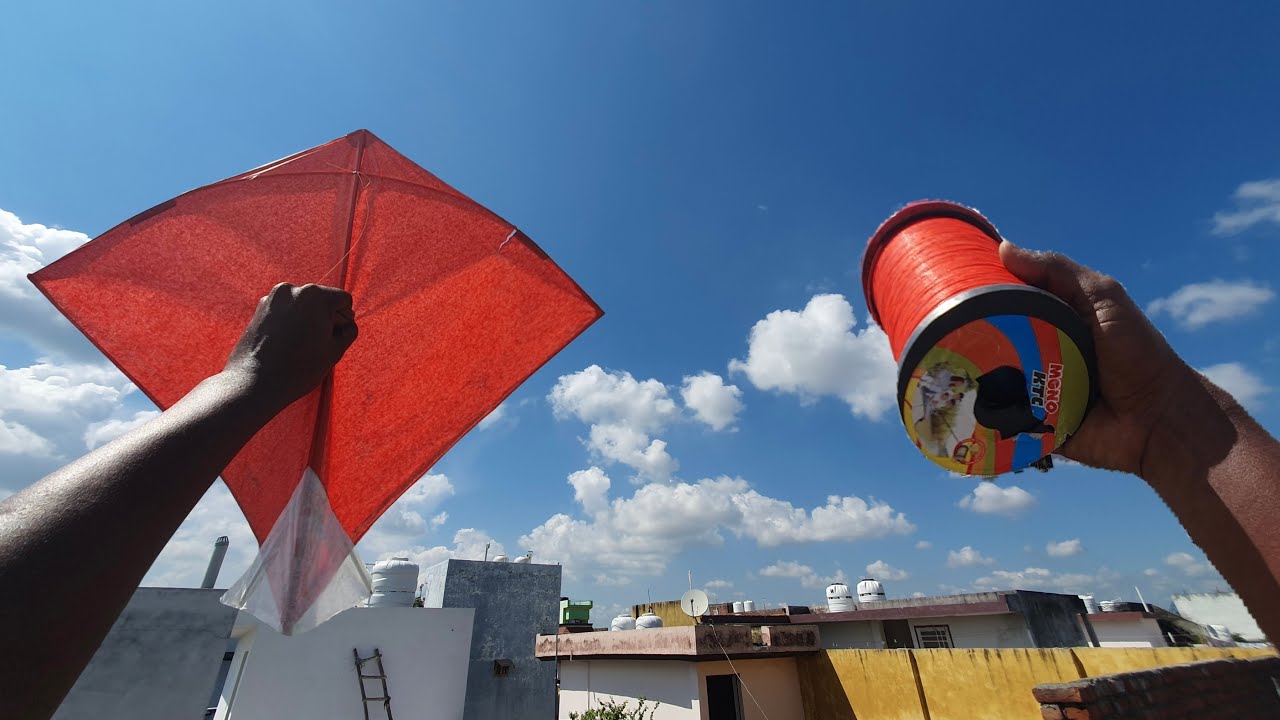 Flying Big Kites 🪁 With || * Mono Kite * || New Manjha Testing Kite Cutting