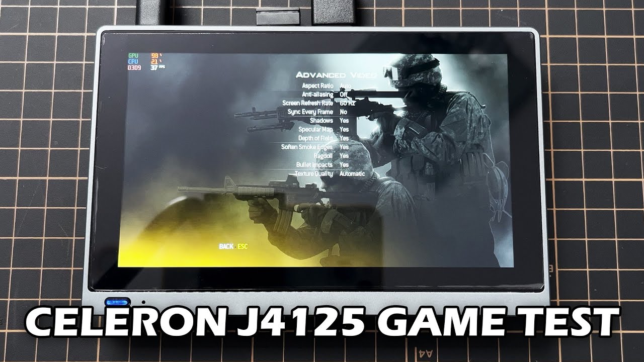 Celeron J4125 gaming benchmark