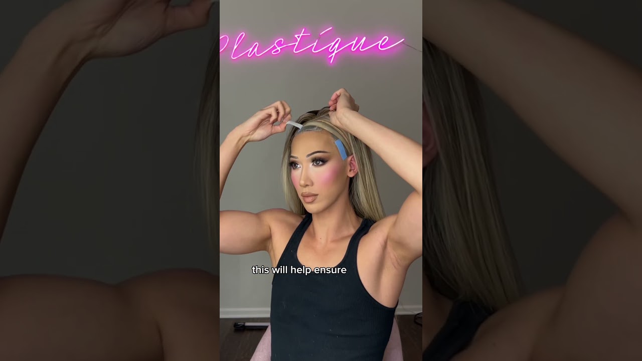 Пластика как надеть парик