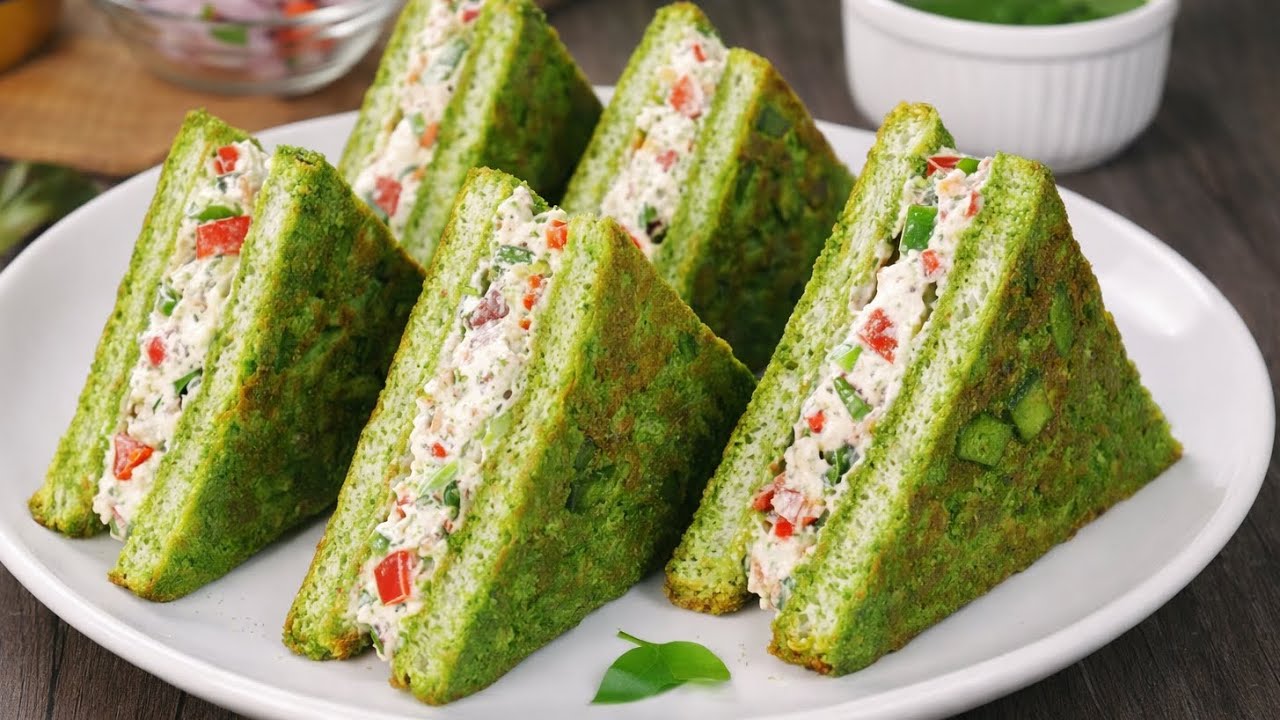 ब्रेड पालक का इतना टेस्टी और नया नाश्ता कि सब पूछेंगे केसे बनाया | breakfast recipe | bread ka nasta