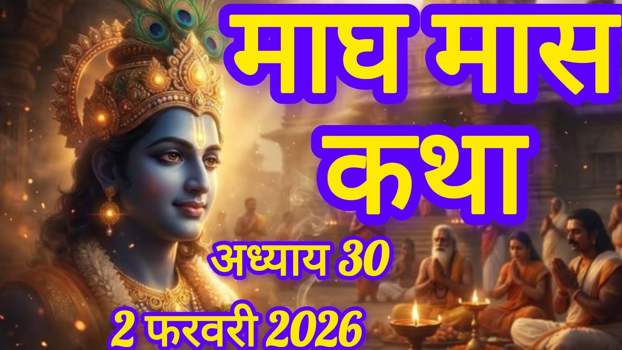 माघ मास कथा महात्म्य अध्याय 30 # Mag Mah Katha Mhatmy Day 3o # माघ महीने की कथा।। महात्म्य।। कथा ।।