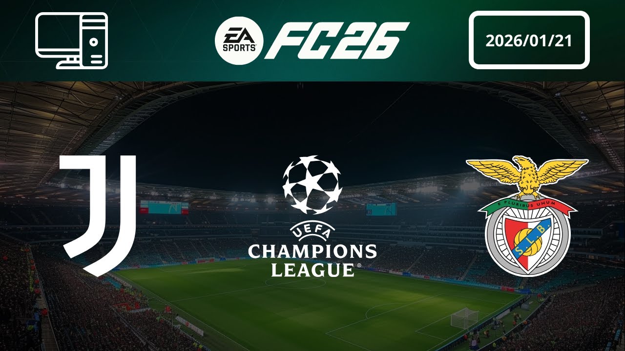 [4K] Juventus vs Benfica - Prediction - 2025-26 UEFA Champions League - EA FC 26