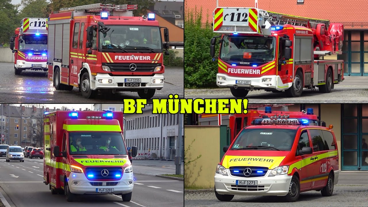 [FEUERWEHR MÜNCHEN] - Einsatzfahrten | LÖSCHZUG 7 zu DACHBRAND - Alarm neben FW 5 und viele weitere!