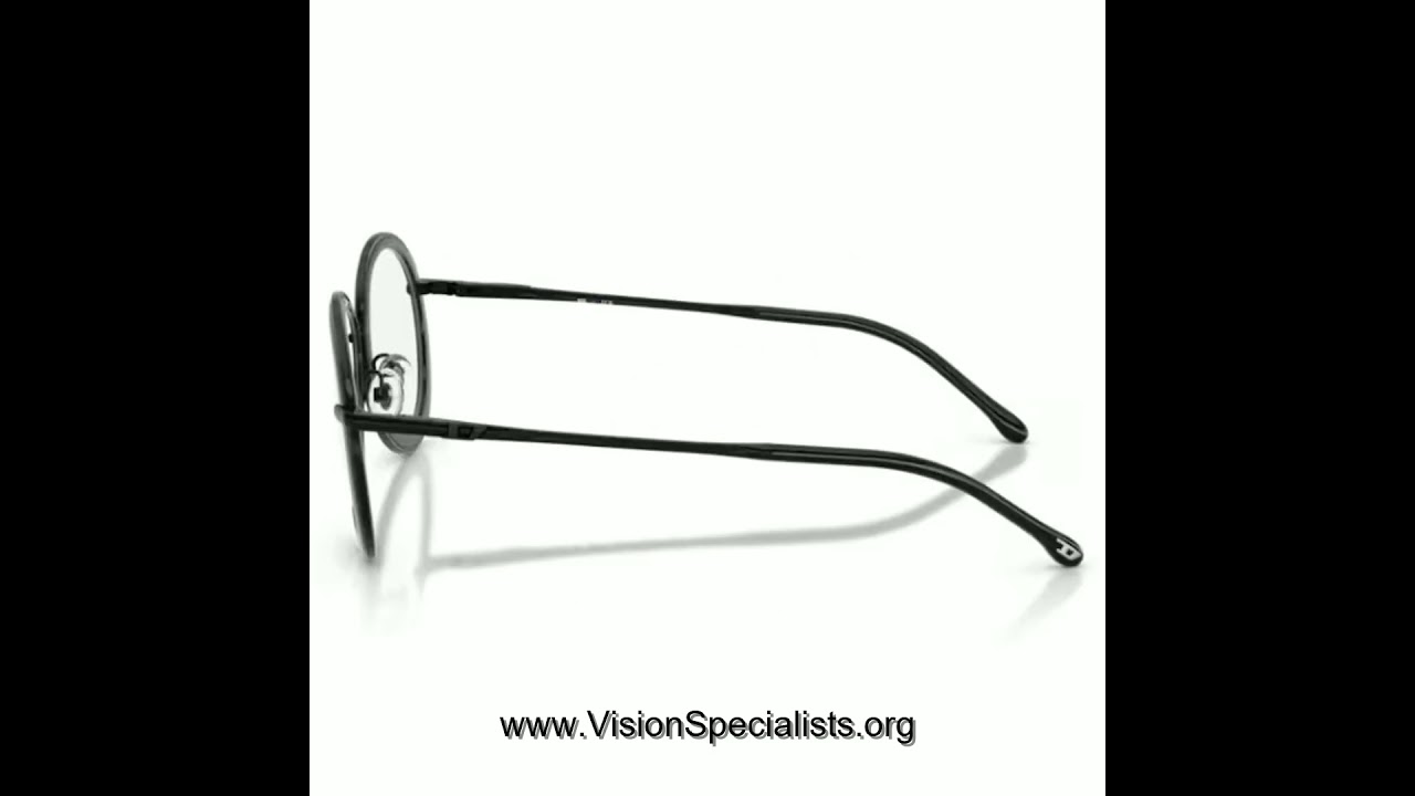 Diesel DL5007 1003 Eyeglasses Gunmetal Full Rim Oval Shape 5218140  Shiny Black1002