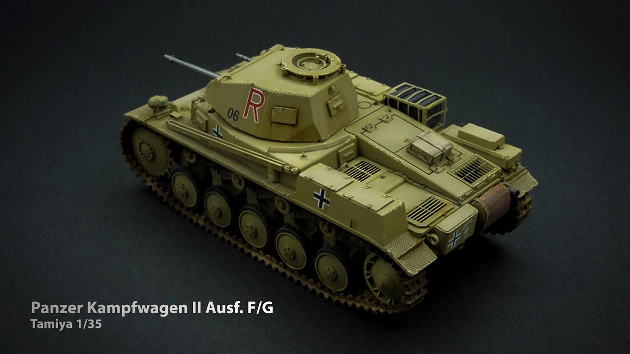 Сборка модели танка Panzer Kampfwagen II Ausf. F/G Tamiya в масштабе 1/35 с использованием фототр...